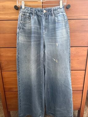 HALARA Mid Rise Denim Print French Terry Casual Sweatpant Jeans XS